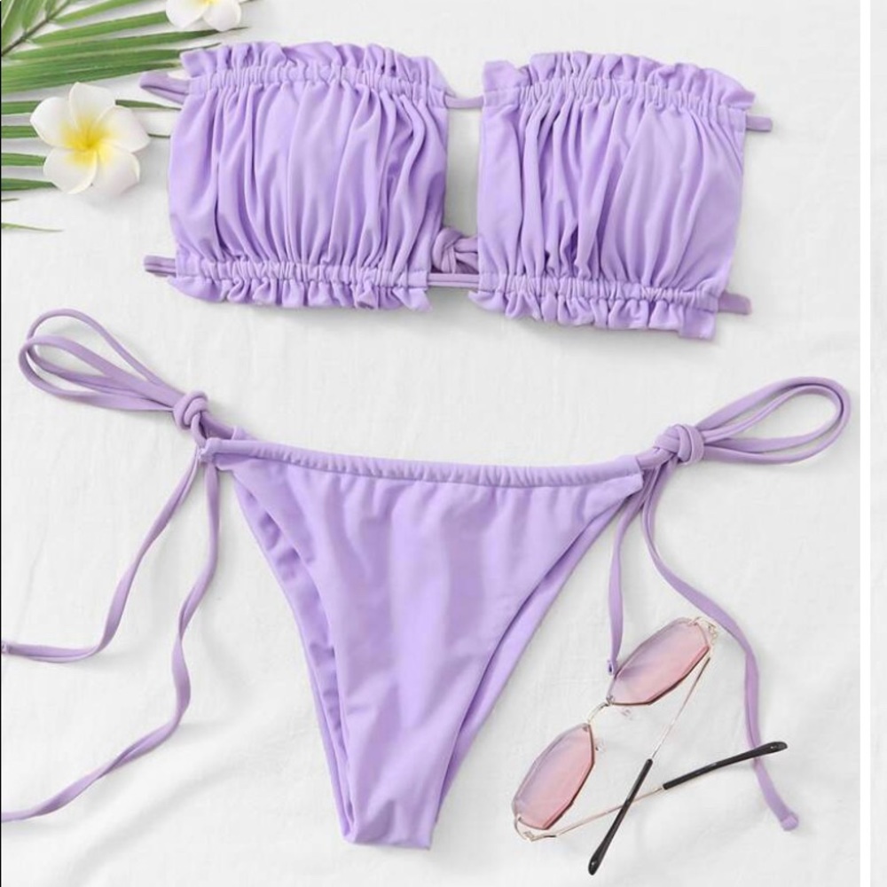 strapless bandeau bikini